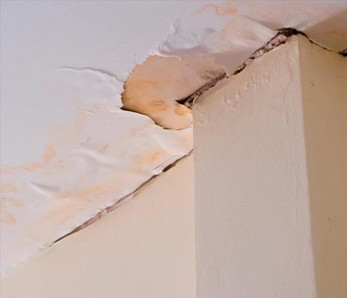 Water damage on the wall